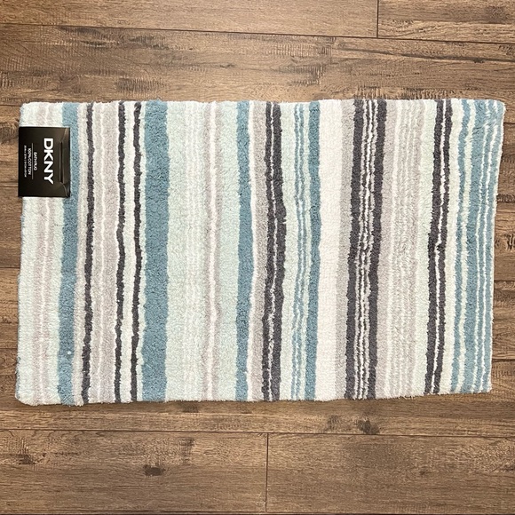 Dkny Bath Dkny 2 X 32 Bath Rug Mat Aqua Teal Gray Mint Green White